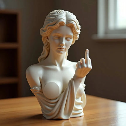 Roman Bust Middle Finger Home Decor