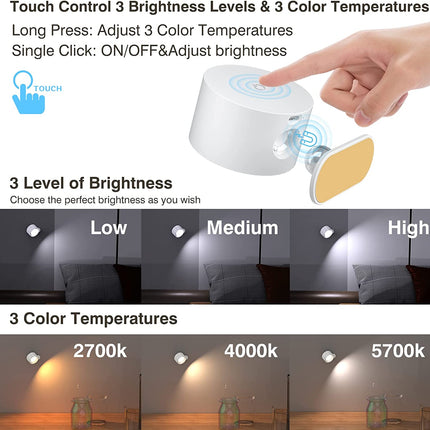 Eco Glow Rechargeable Wall Lamp