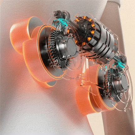 Ergonomic Back Support Heated Vibration Massager