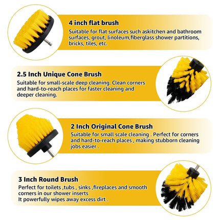 5PCS Electric Drill Attachment Ultimate Cleaning Brush Kit