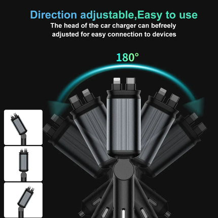 Starry Sky Retractable Cable Car Projector Charger
