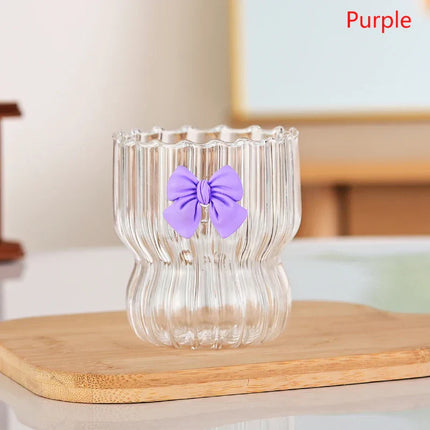 Cute Ribbon Glass Coffee Mug