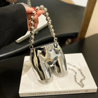 Silver shoulder bag