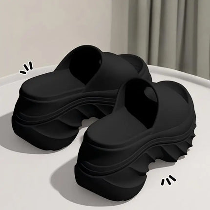 High Heel Soft Sole Platform Slippers