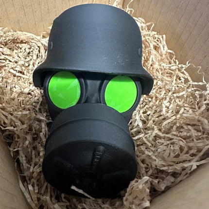 Black Gas Mask Helmet Trailer Hitch Cover