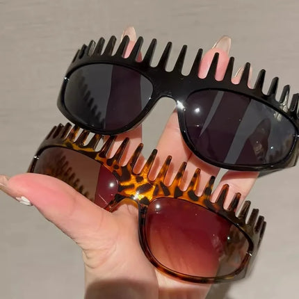 Futuristic Comb-Top Headband Sunglasses