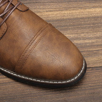 Timeless Vintage Leather Lace-Up Everyday Casual Boots