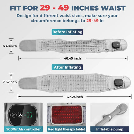 Everyday Relief Heated Inflatable Lumbar Therapy Belt