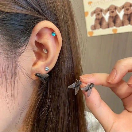 Realistic Fly Abstract Earrings