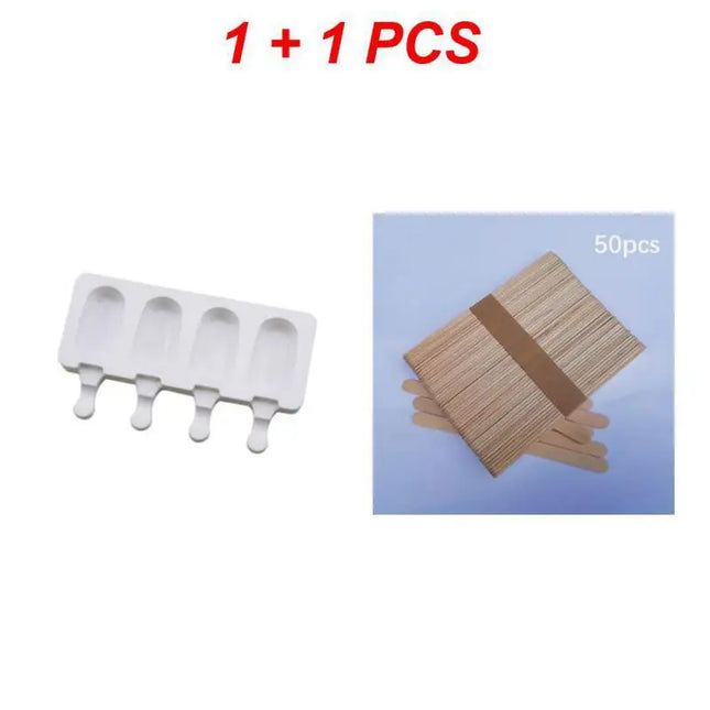 4-Rack Non-Stick Popsicle Ice Cream Mold