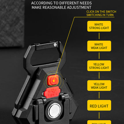 Mini LED Flashlight USB Bottle Opener Keychain
