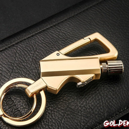 Outdoor Windproof Lighter Match Keychain