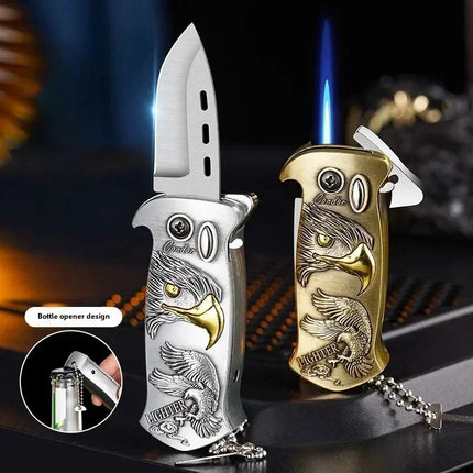 Outdoor Portable Metal Folding Knife Lighter