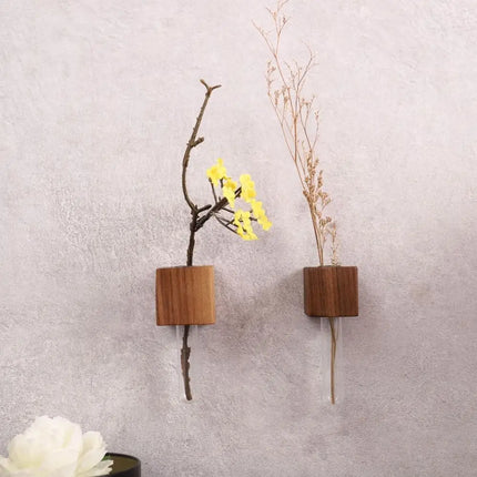 Wooden Magnetic Flower Tube Vase