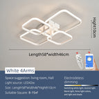 Square White 4 Rings / Dimmable With Alexa