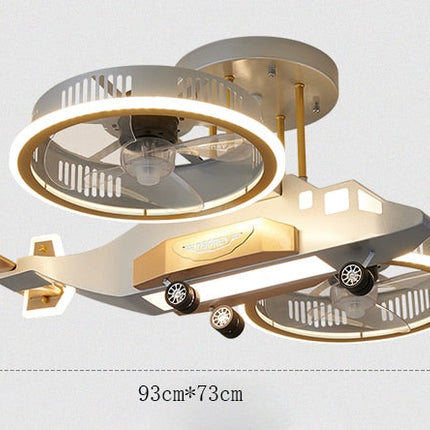 Futuristic Helicopter LED Ceiling Fan Lamp