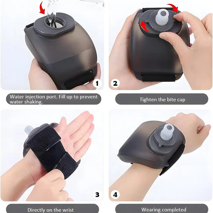 Wristband Hands-Free Water Bottle