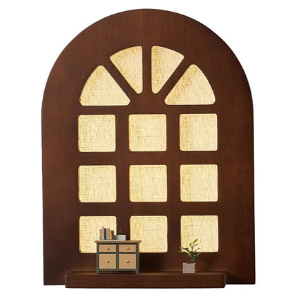 Warm Glow Arch Window Shelf Lamp