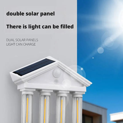Ancient Architecture Solar-Powered Waterproof Outdoor Lamp