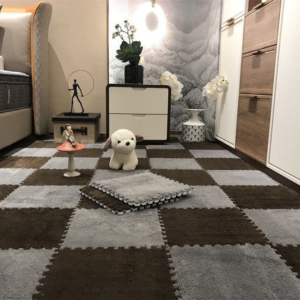 DIY Winter Plush Puzzle Mat