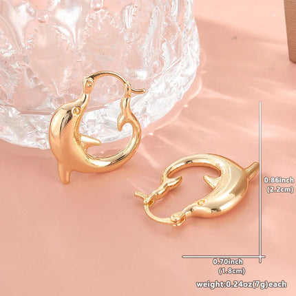 Dolphin Hoop Ocean Inspired Earrings