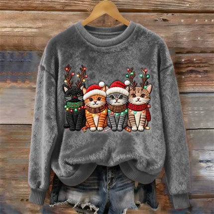 Christmas Village Plush Sweater
