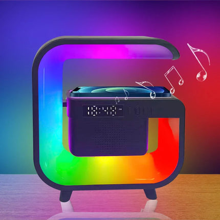 RGB Wireless Charging Bluetooth Futuristic Night Lamp Speaker