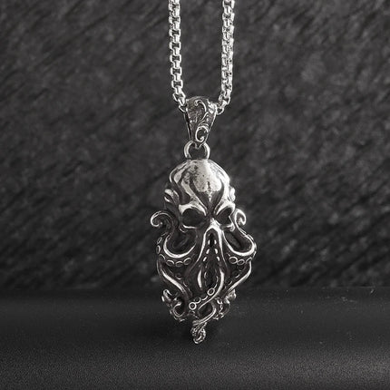 Gothic Skull Octopus Tentacle Necklace