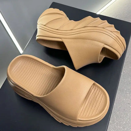 High Heel Soft Sole Platform Slippers