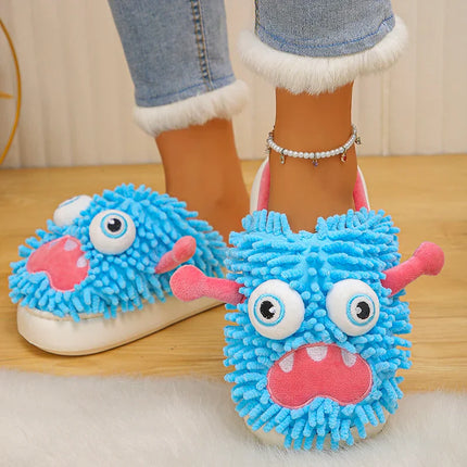 Silly Monster Plush Slippers