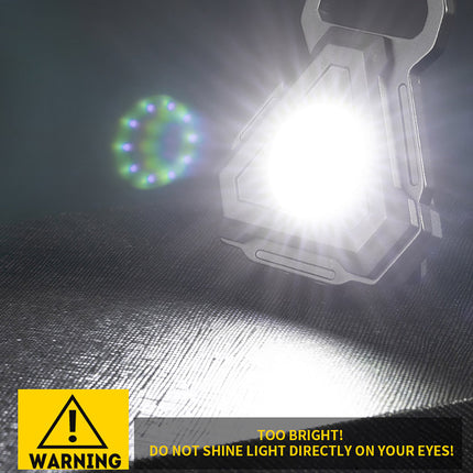 Mini LED Flashlight USB Bottle Opener Keychain