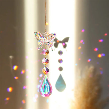 Radiant Moonlit Quartz Prism Suncatcher