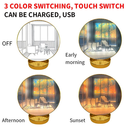 Creative Artistic Orb Painting Table Lamp
