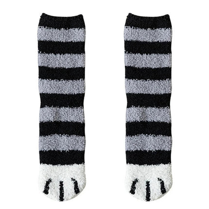Plush Winter Cute Cat Paws Sock