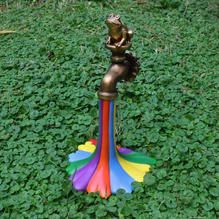 Rainbow Waterfall Faucet Garden Statue