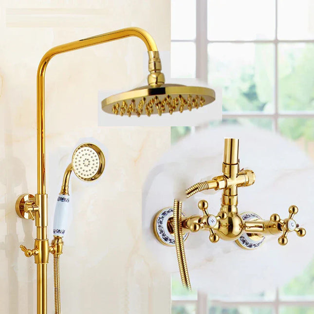Golden Era Vintage Rainfall Bath Shower System