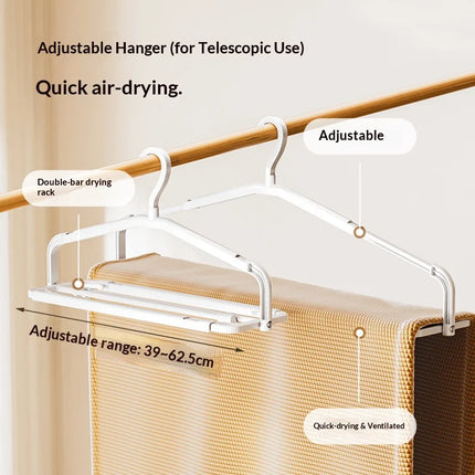 Fold Away Extendable Laundry Hanger Rack