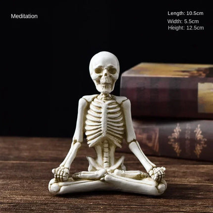 Yoga Master Skeleton Figurine