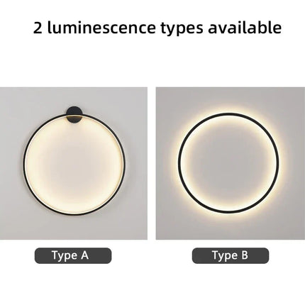 Minimalist LED Circle Background Wall Lamp