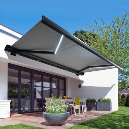 Wall-Mounted Electric Retractable Heavy-Duty Waterproof Outdoor Sunshade