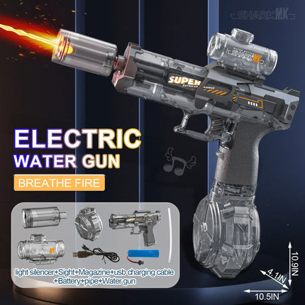 Electric Flame Effect Water Spray Blaster Toy Gun