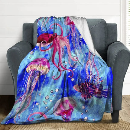 Sea Life Ocean Throw Octopus Blanket