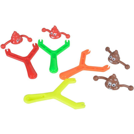Elastic Poop Emoji Slingshot Toy