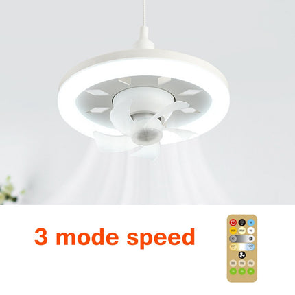 2in1 Radiant Rotating RC Ceiling Fan Lamp