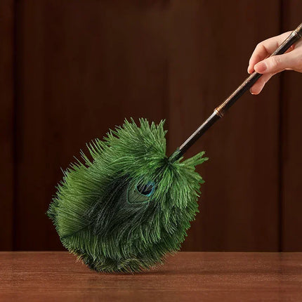 Peacock Feather Anti-Static Dusting Brush