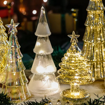 Christmas Time LED Frosted Glass Tree Lamp