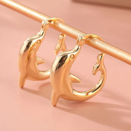 Dolphin Hoop Ocean Inspired Earrings