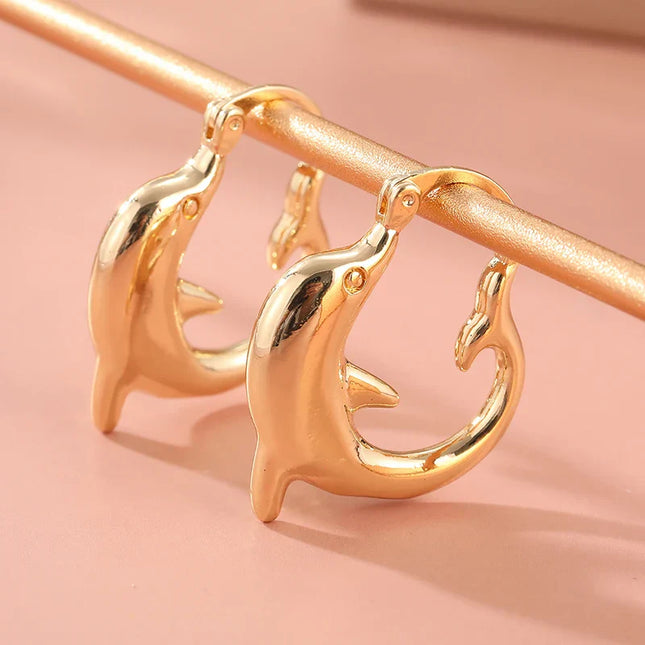 Dolphin Hoop Ocean Inspired Earrings