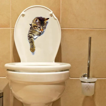 3D Toilet Protector Cat Sticker