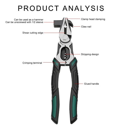 Heavy-Duty Industrial Precision Multifunctional Pliers Hammer